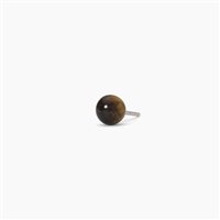 Single earring Mabina Man MONOMANIA in Silver Occhio di tigre 563703 - 563703